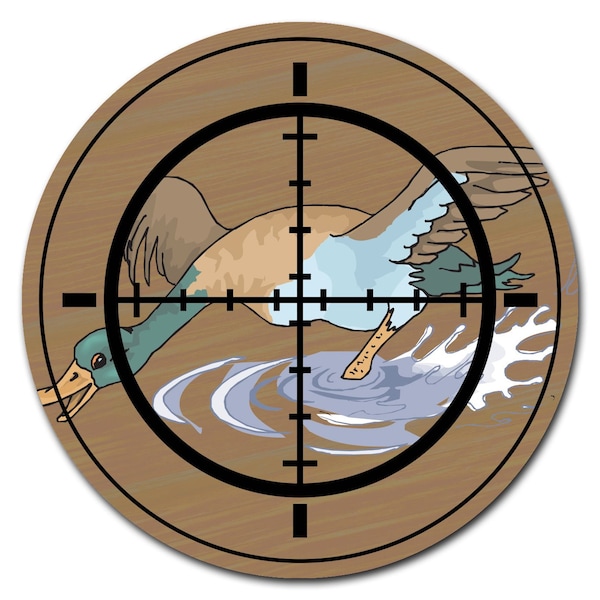 Duck Hunter Circle Corrugated Plastic Sign